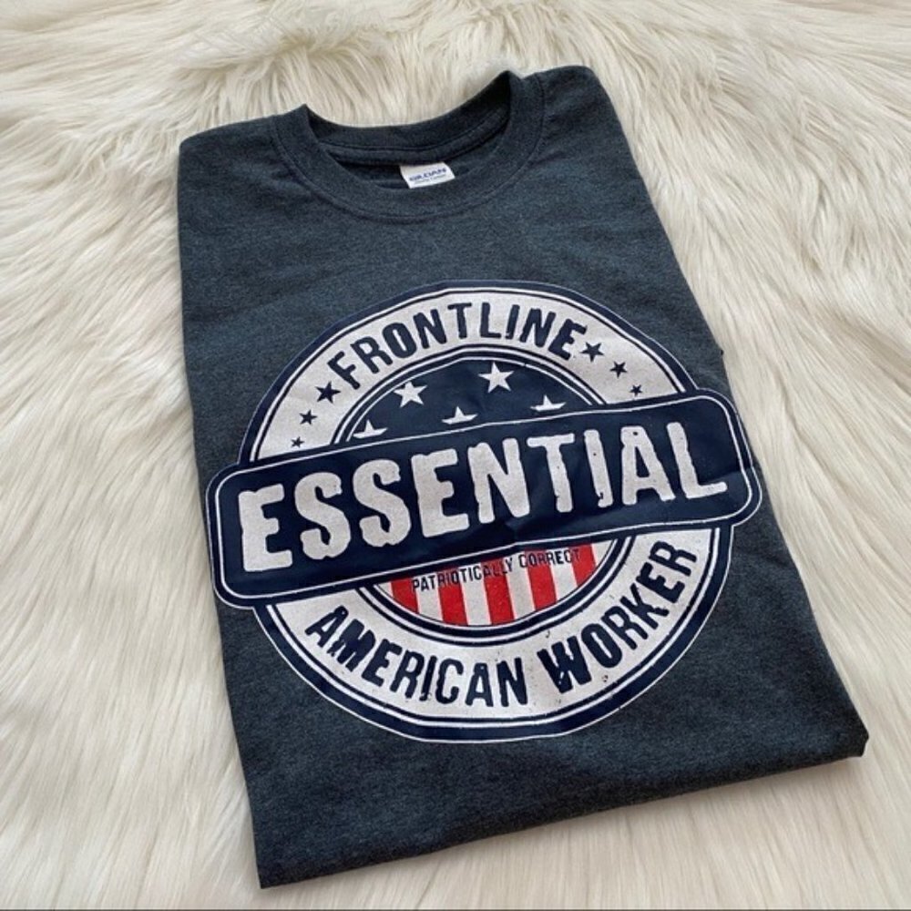 NWOT T-Shirt Dedication Essential & Front Line Worker Size Medium